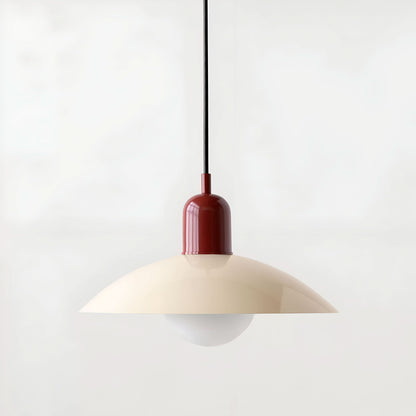Modern Bauhaus Pendant Light with Iron Shade and Adjustable Cord
