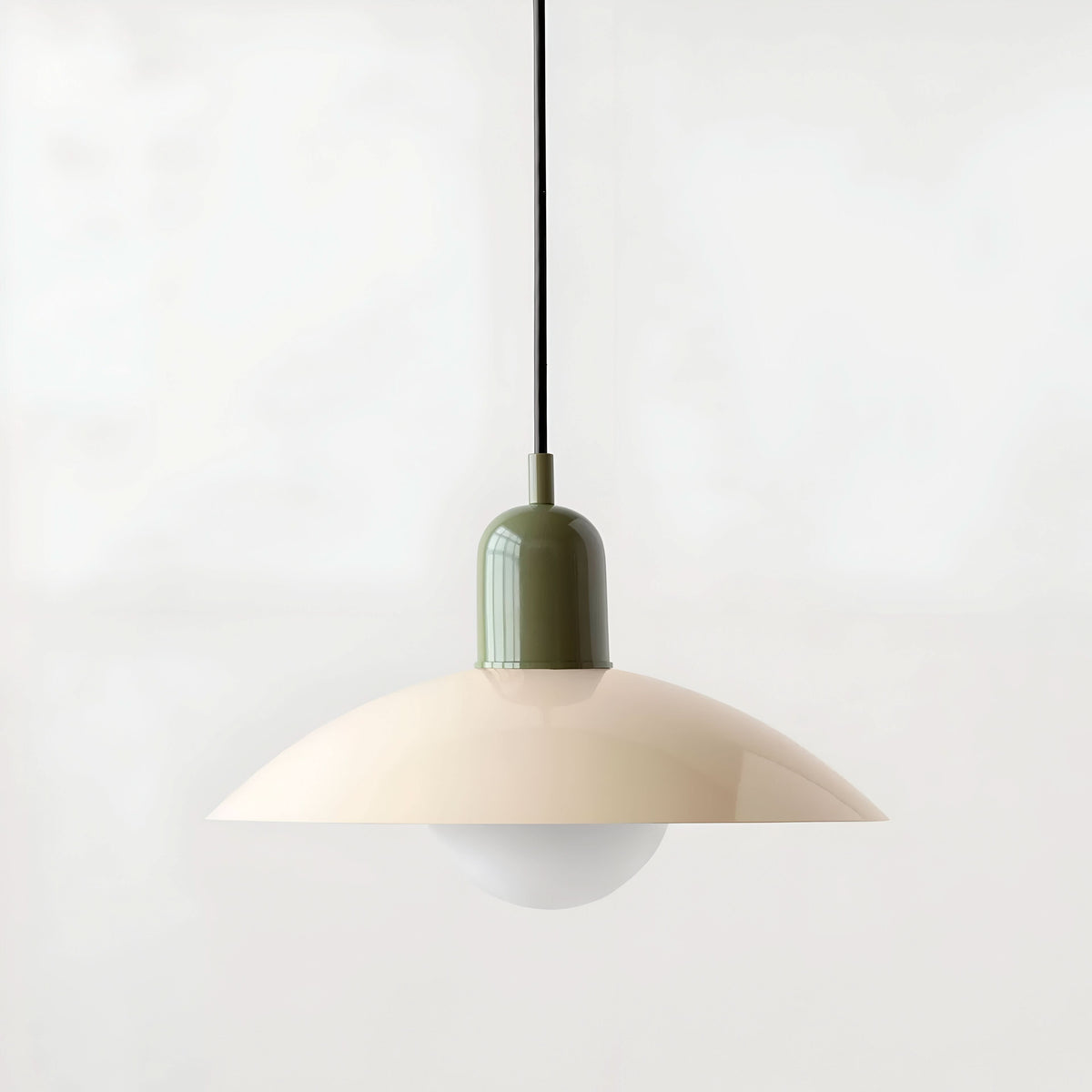 Modern Bauhaus Pendant Light with Iron Shade and Adjustable Cord