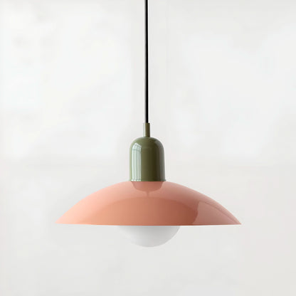 Modern Bauhaus Pendant Light with Iron Shade and Adjustable Cord