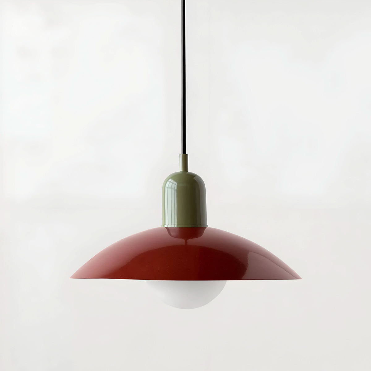Modern Bauhaus Pendant Light with Iron Shade and Adjustable Cord