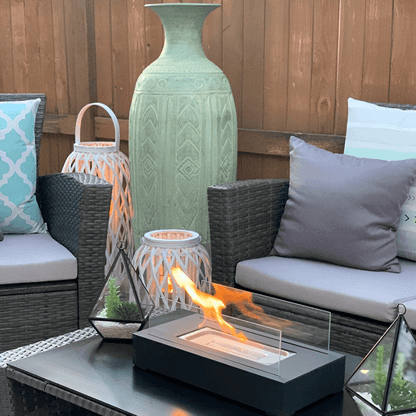 Modern Bioethanol Table Fireplace with Tempered Glass