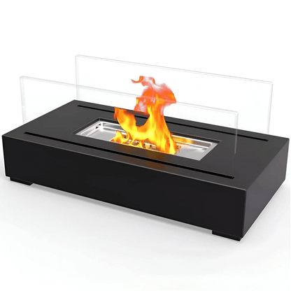 Modern Bioethanol Table Fireplace with Tempered Glass