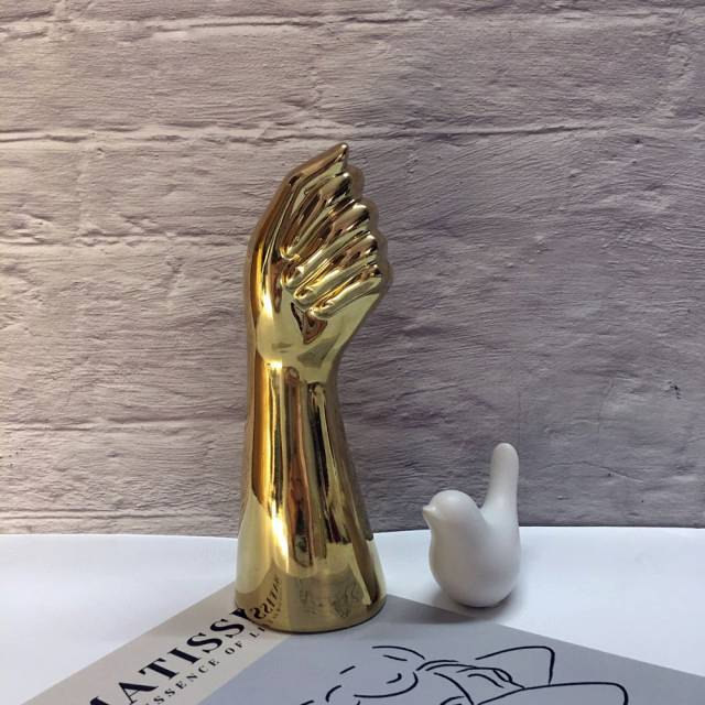 Modern Ceramic Vase with Artistic Hand-Inspired Design