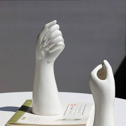 Modern Ceramic Vase with Artistic Hand-Inspired Design