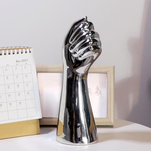 Modern Ceramic Vase with Artistic Hand-Inspired Design
