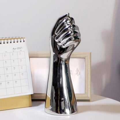 Modern Ceramic Vase with Artistic Hand-Inspired Design