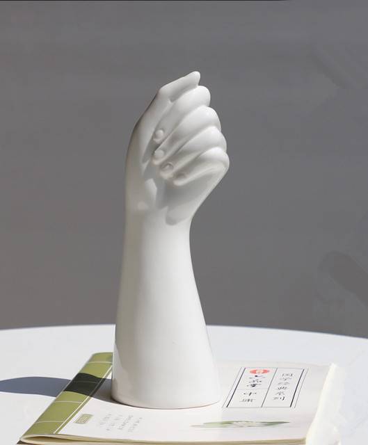 Modern Ceramic Vase with Artistic Hand-Inspired Design