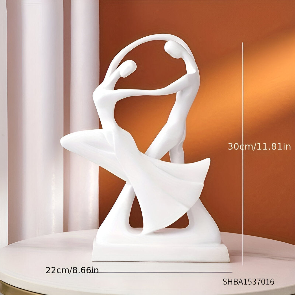 Modern Dancing Couple Sculpture in Decorative Resin
