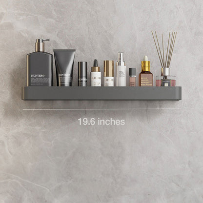 Modern Floating Bathroom Shelves with Adhesive Mounting and Towel Holder