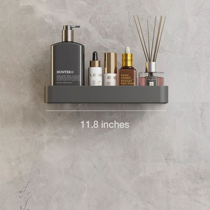 Modern Floating Bathroom Shelves with Adhesive Mounting and Towel Holder