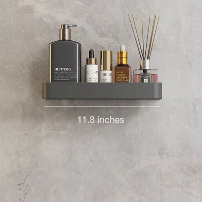 Modern Floating Bathroom Shelves with Adhesive Mounting and Towel Holder