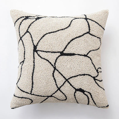 Modern Geometric Tufted Cushion Cover with Textured Design