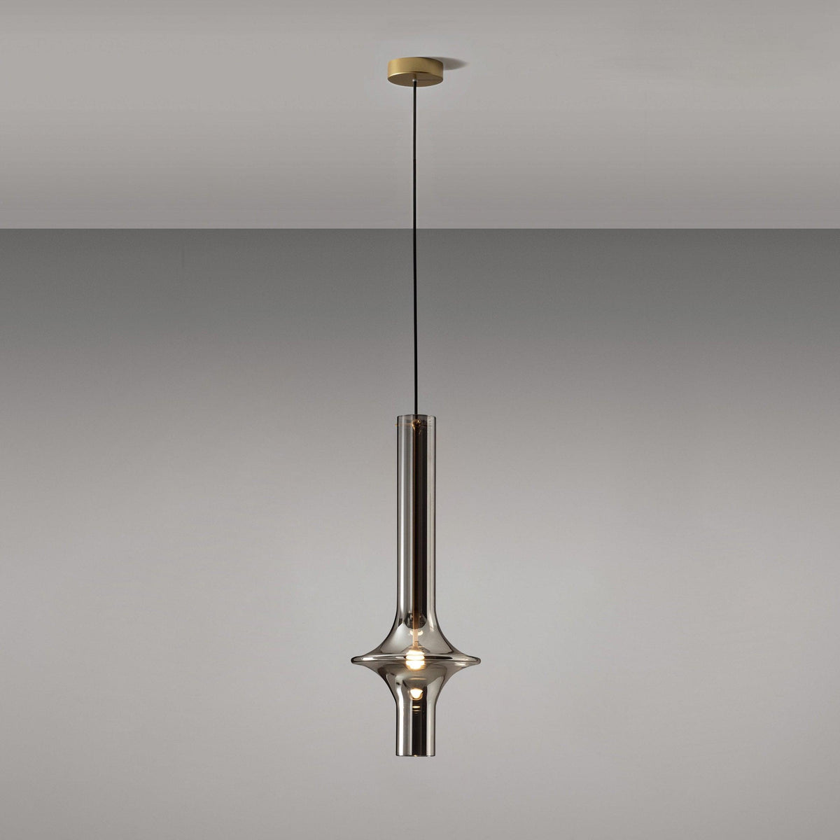 Modern Glass and Iron LED Pendant Lamp with Adjustable Colour Temperature