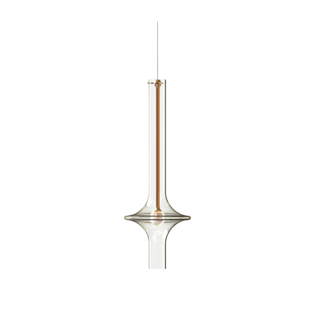 Modern Glass and Iron LED Pendant Lamp with Adjustable Colour Temperature