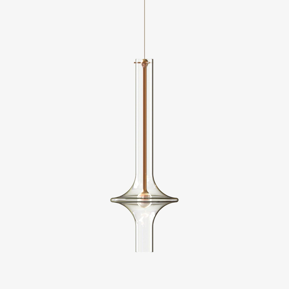 Modern Glass and Iron LED Pendant Lamp with Adjustable Colour Temperature