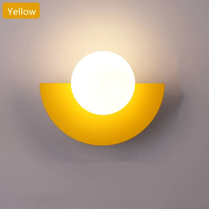 Modern Half-Circle Wall Sconce with Touch Switch and 5W AC Lighting