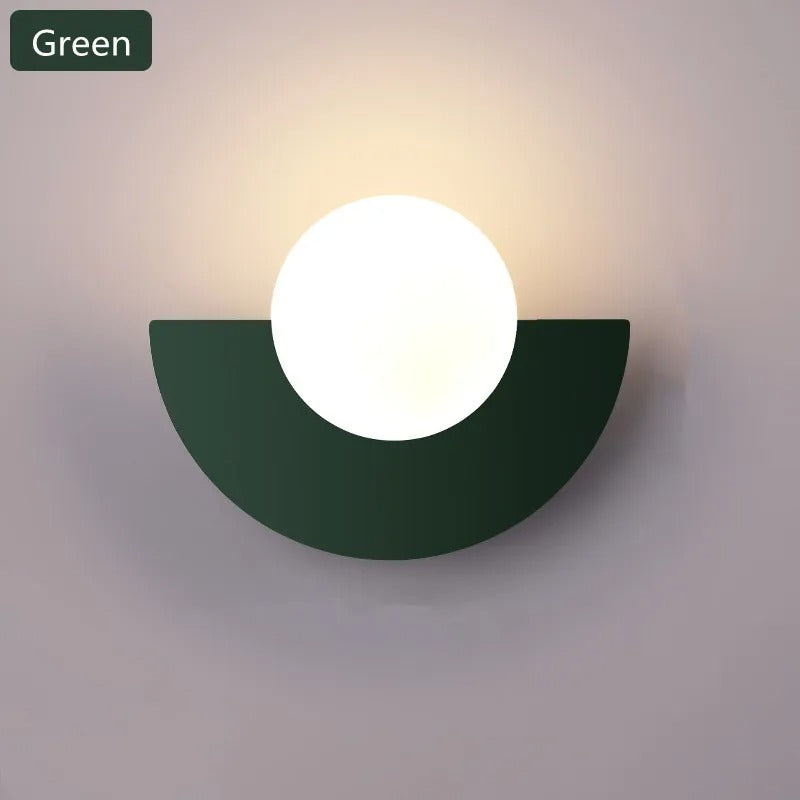 Modern Half-Circle Wall Sconce with Touch Switch and 5W AC Lighting