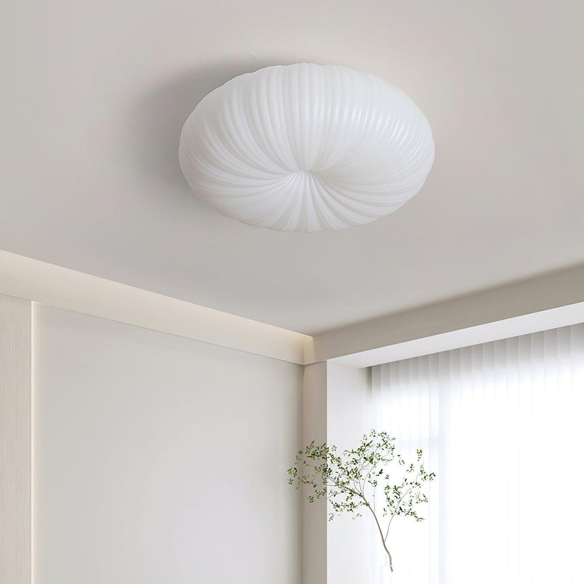 Modern LED Ceiling Lamp with Remote Dimming in Metal and Acrylic