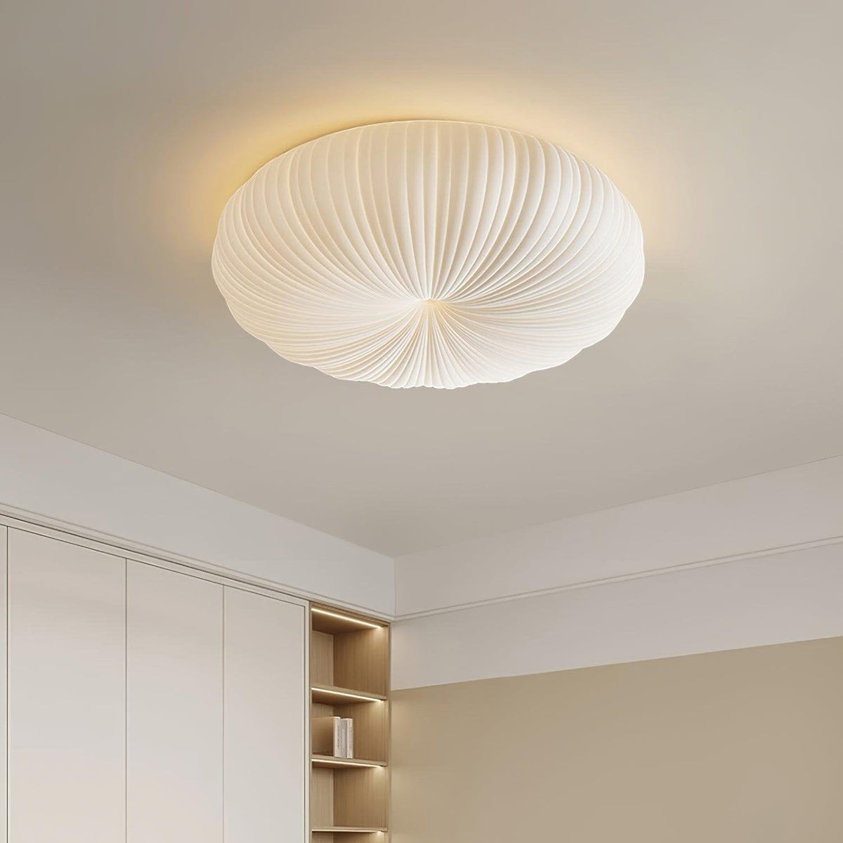Modern LED Ceiling Lamp with Remote Dimming in Metal and Acrylic