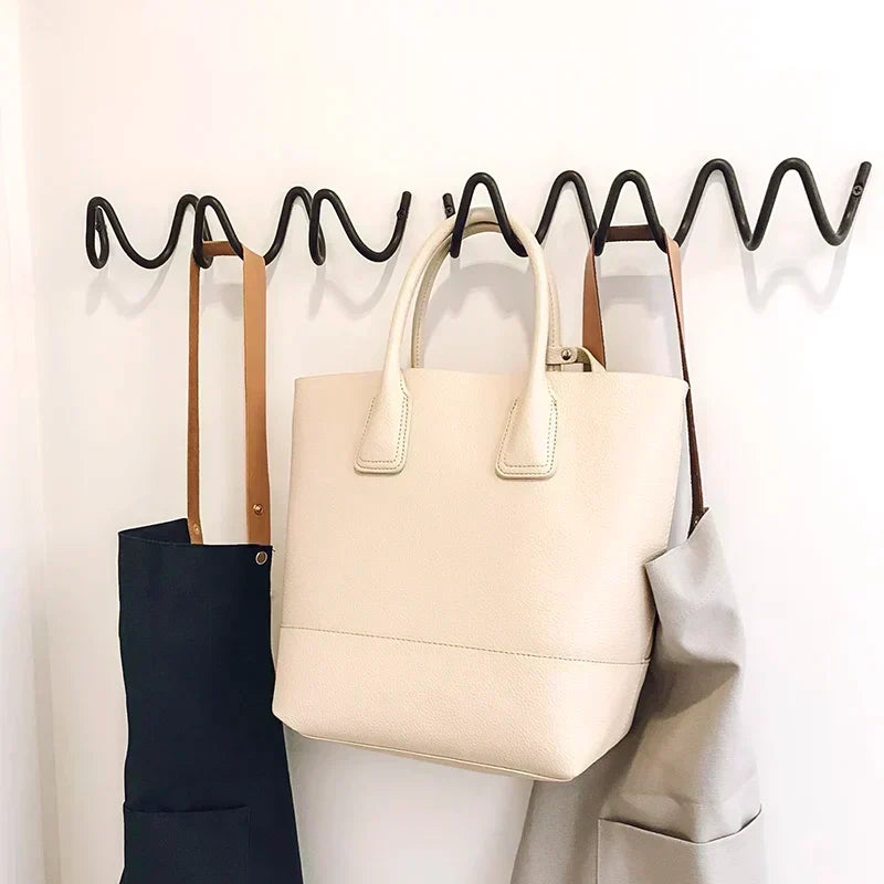 Modern Metal Wall Coat Rack with Minimalist Design