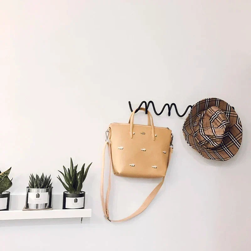 Modern Metal Wall Coat Rack with Minimalist Design