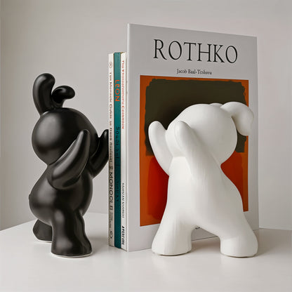 Modern Rabbit Bookends with Stylish Finish