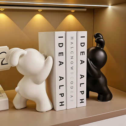 Modern Rabbit Bookends with Stylish Finish