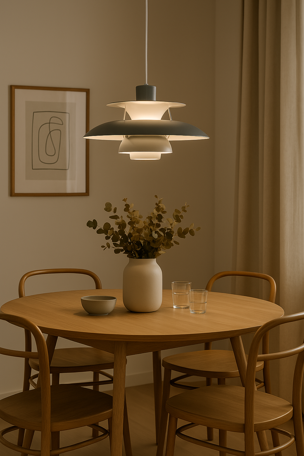 Modern Round LED Ceiling Light with Dimmable Acrylic Glass