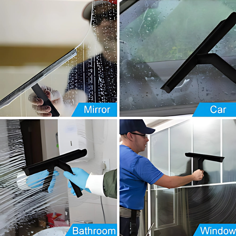 Modern Shower Squeegee with Silicone Edge and Hanging Hook