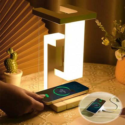 Modern Tensegrity Table Lamp with Wireless Charging