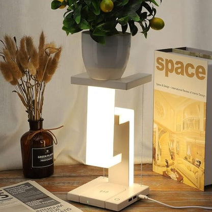 Modern Tensegrity Table Lamp with Wireless Charging