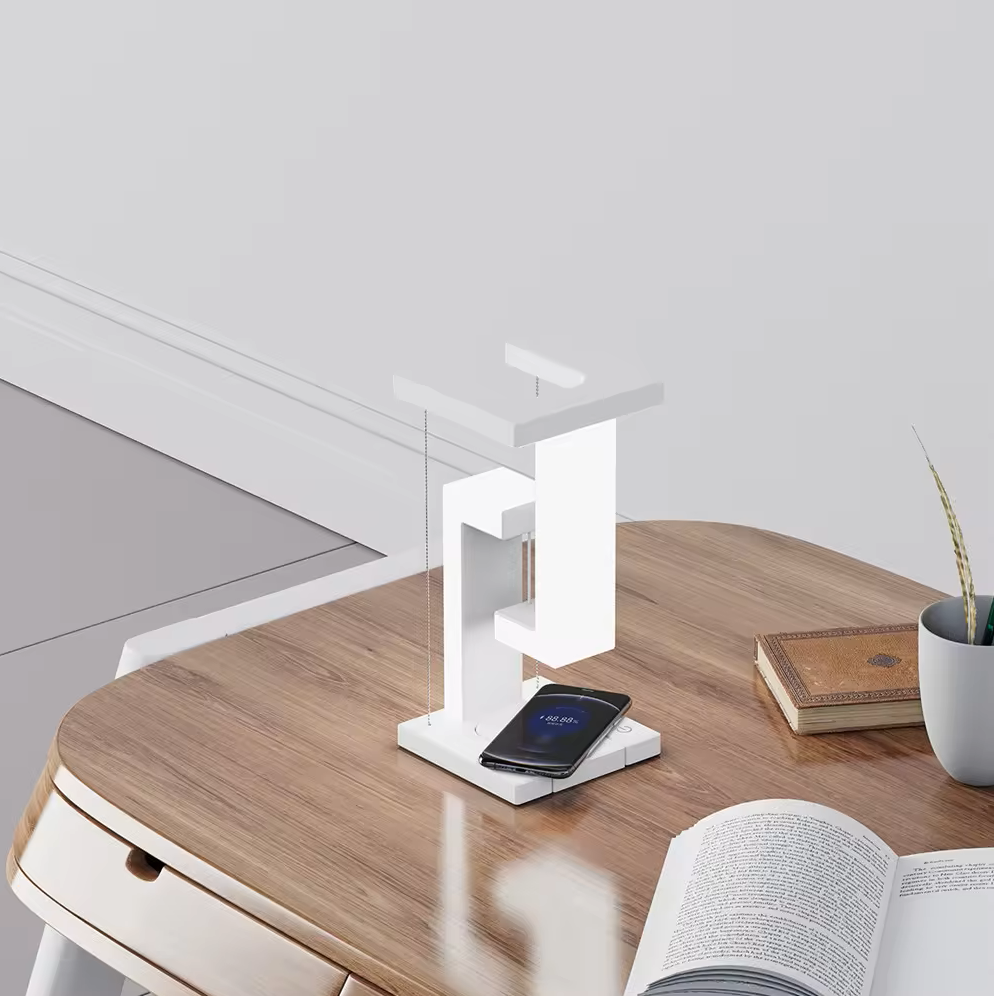 Modern Tensegrity Table Lamp with Wireless Charging