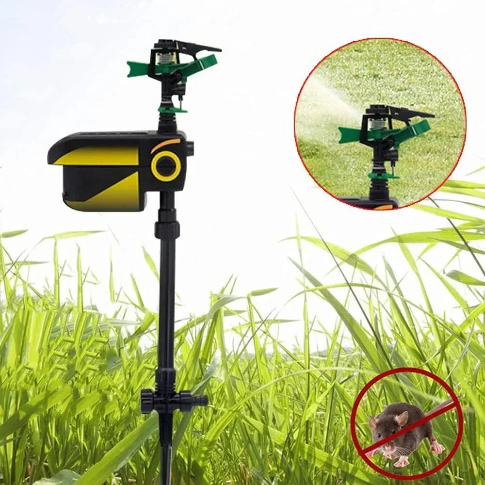 Motion-Activated Garden Sprinkler with Infrared Sensor and Solar Power