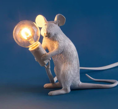 Mouse Table Lamp with Warm Glow and Playful Animal Design