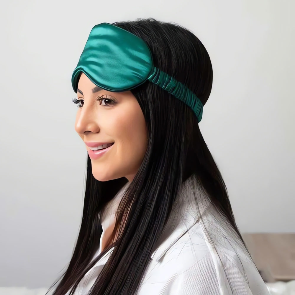 Mulberry Silk Sleep Mask with Adjustable Strap and Full Light-Blocking Design
