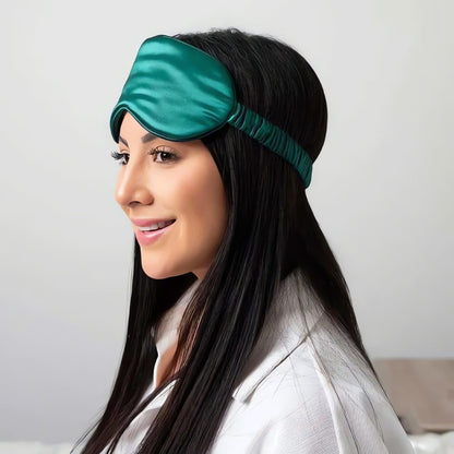 Mulberry Silk Sleep Mask with Adjustable Strap and Full Light-Blocking Design