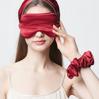 Mulberry Silk Sleep Mask with Adjustable Strap and Full Light-Blocking Design
