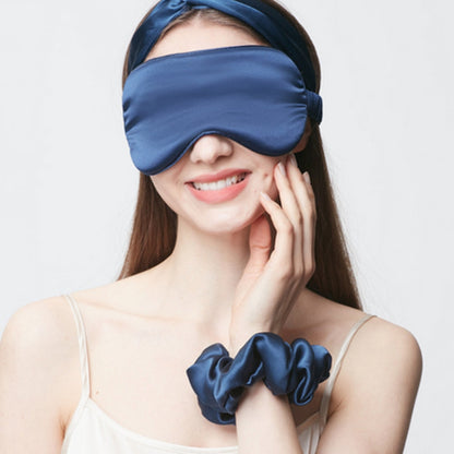 Mulberry Silk Sleep Mask with Adjustable Strap and Full Light-Blocking Design