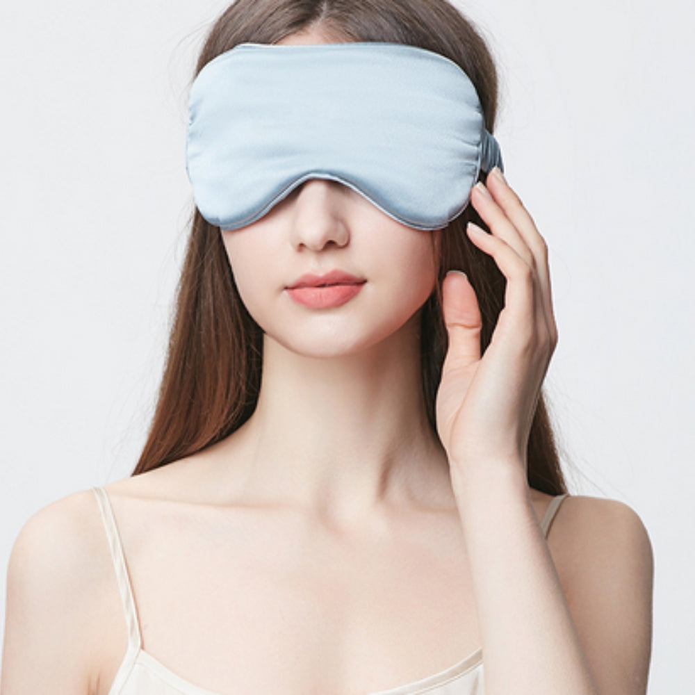 Mulberry Silk Sleep Mask with Adjustable Strap and Full Light-Blocking Design