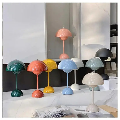 Mushroom Table Lamp with Soft Warm Light and Battery Operation