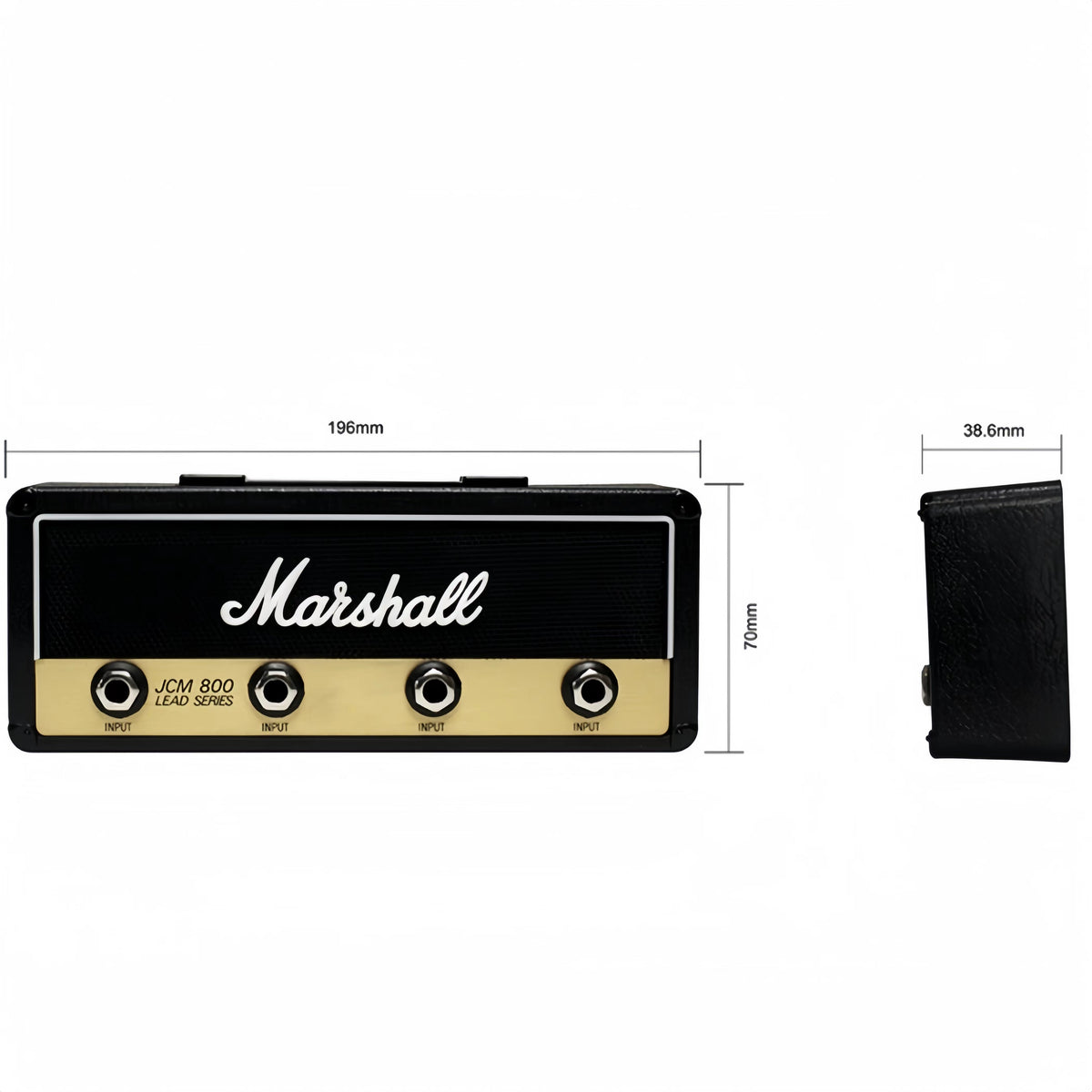 Musical Guitar Amp Style Key Holder with 4 Plug Keychains