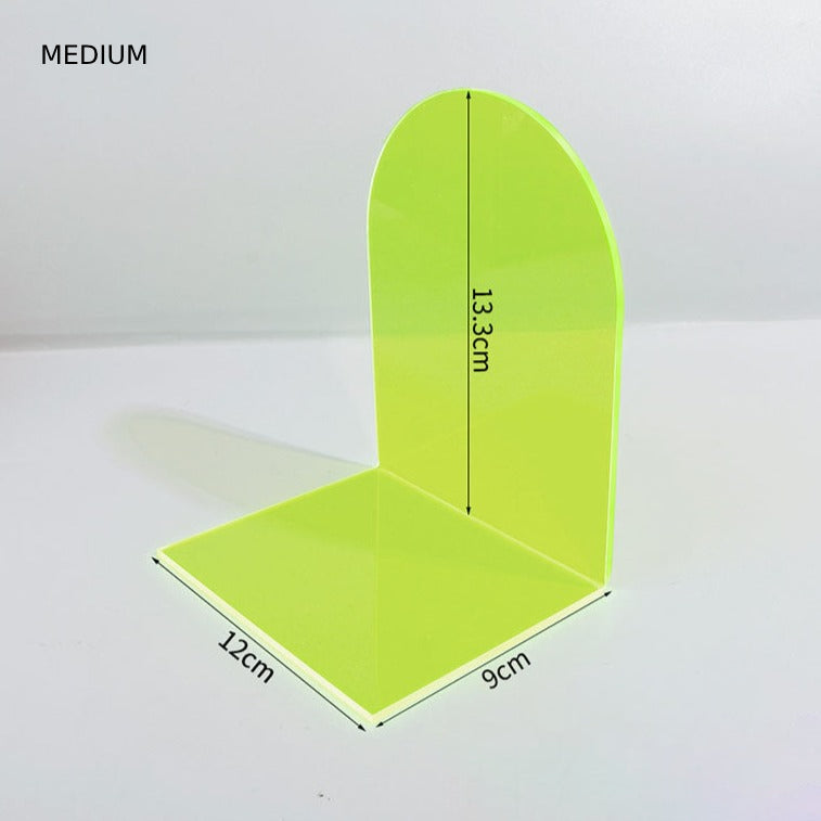 Neon Acrylic Bookends with Modern Colour Accents