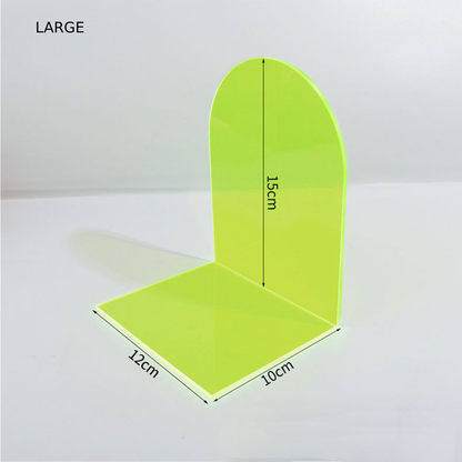 Neon Acrylic Bookends with Modern Colour Accents
