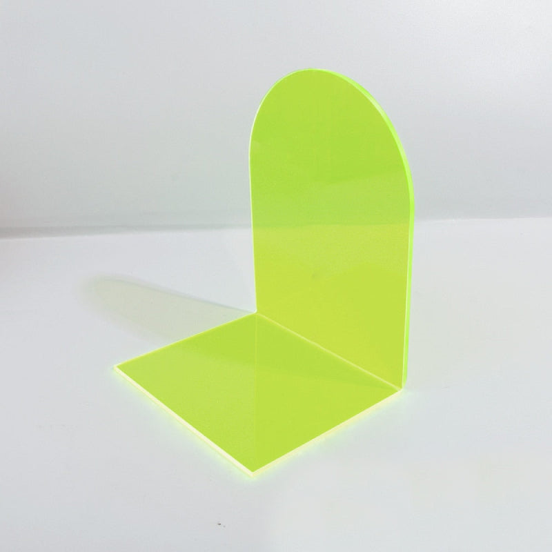 Neon Acrylic Bookends with Modern Colour Accents