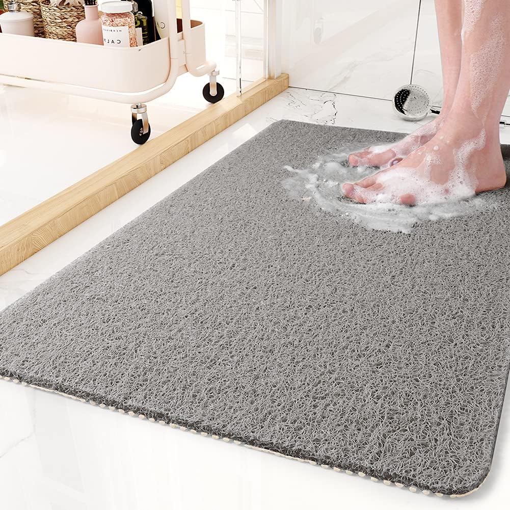 Non-Slip Shower Mat with Drainage Design and Comfortable Textured Surface