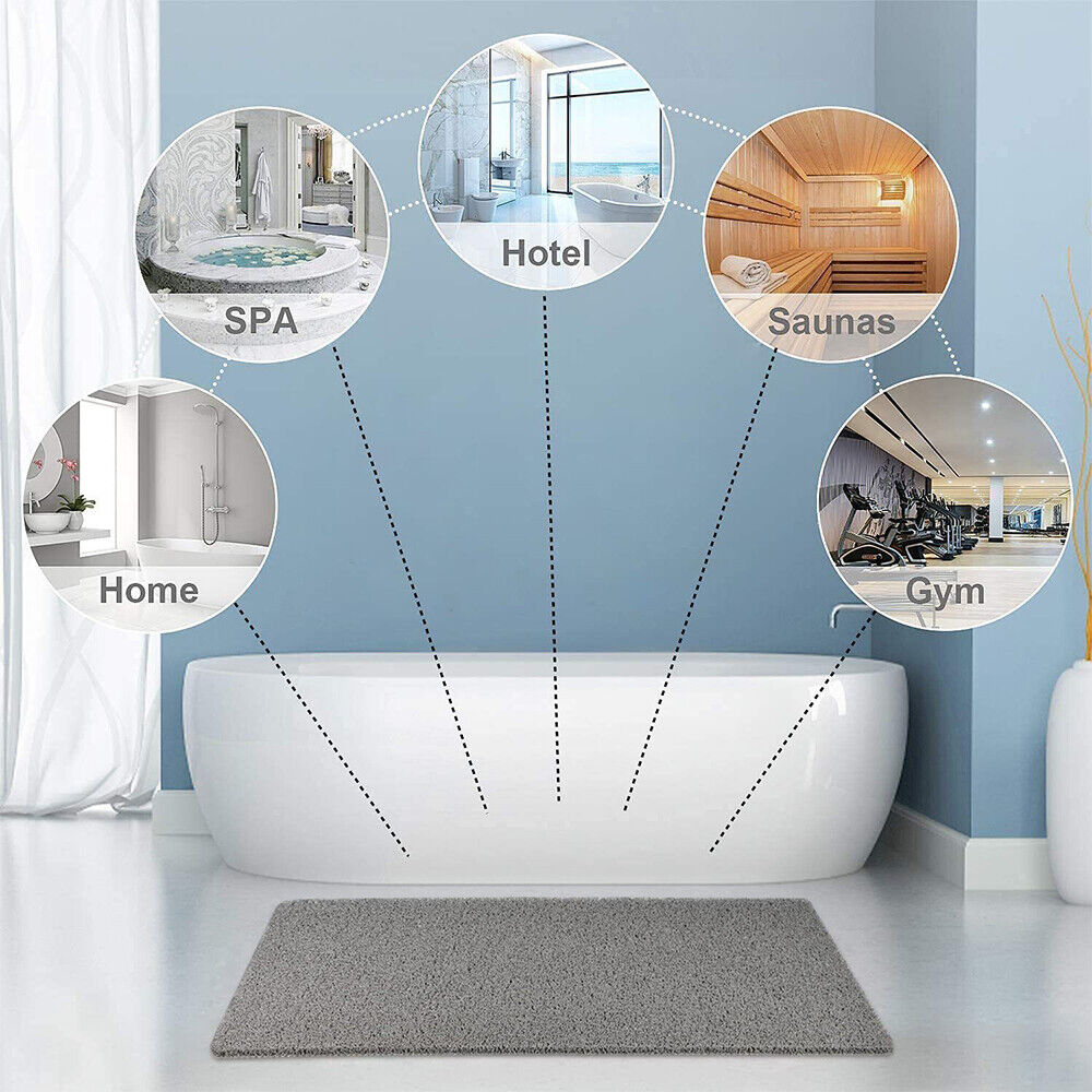 Non-Slip Shower Mat with Drainage Design and Comfortable Textured Surface