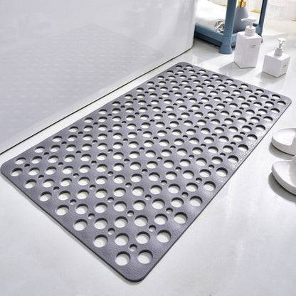 Non-Slip Shower Mat with Suction Cups and Quick-Draining Design