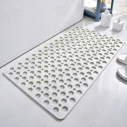 Non-Slip Shower Mat with Suction Cups and Quick-Draining Design