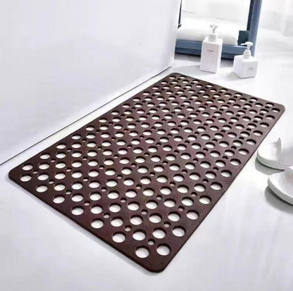 Non-Slip Shower Mat with Suction Cups and Quick-Draining Design