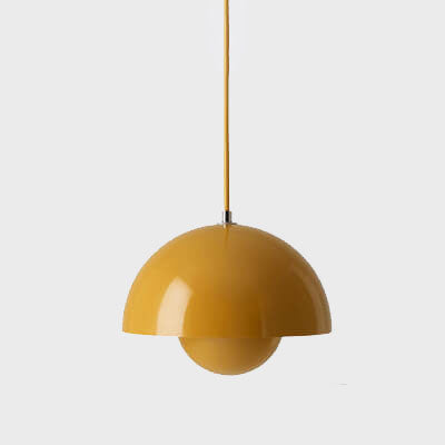 Nordic Metal Pendant Light with Dome Shade and Adjustable Hanging Wire